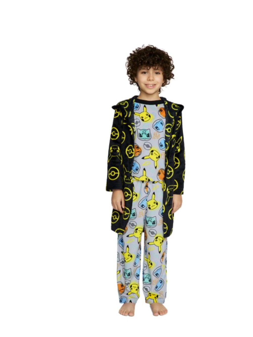 Pokémon Kids 3-Piece Pajama & Plush Hooded Robe Set